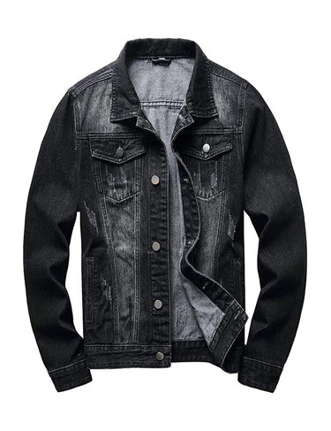 Shady Black Denim Washed Jacket - Constantly Create Shop